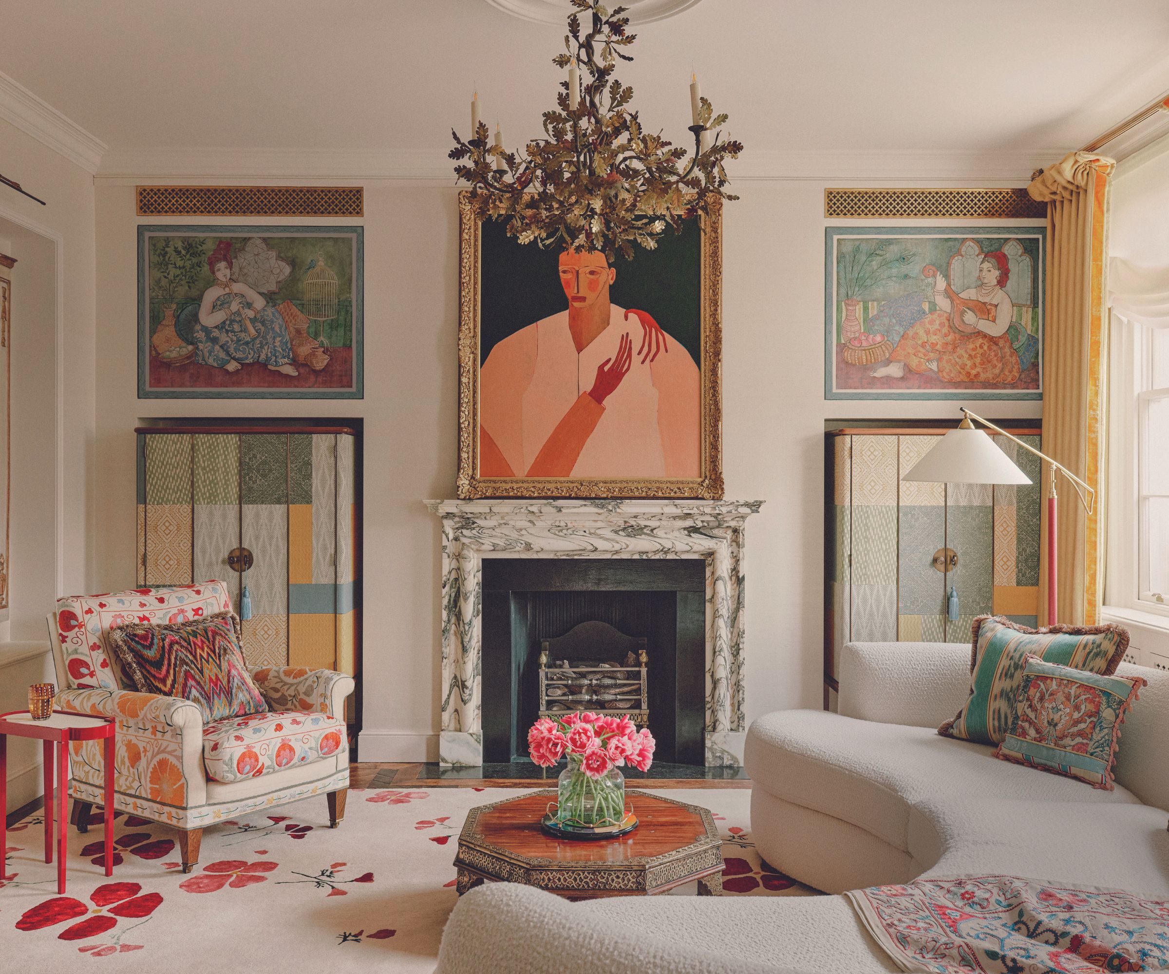 This small London apartment is a jewel box of color and pattern, filled ...