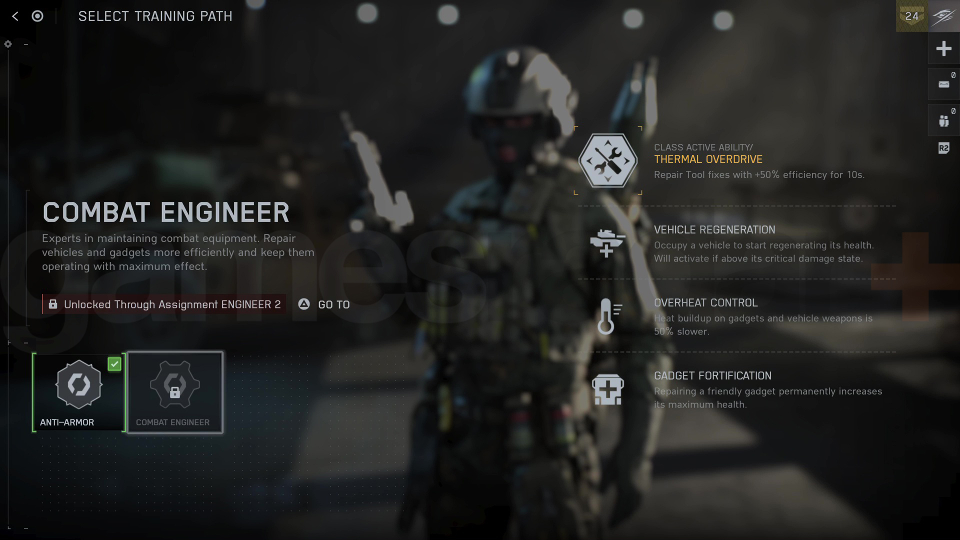 The Combat Engineer Training Path in Battlefield 6