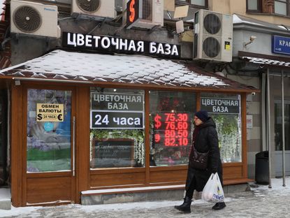 Russian foreign exchange market as ruble crashes