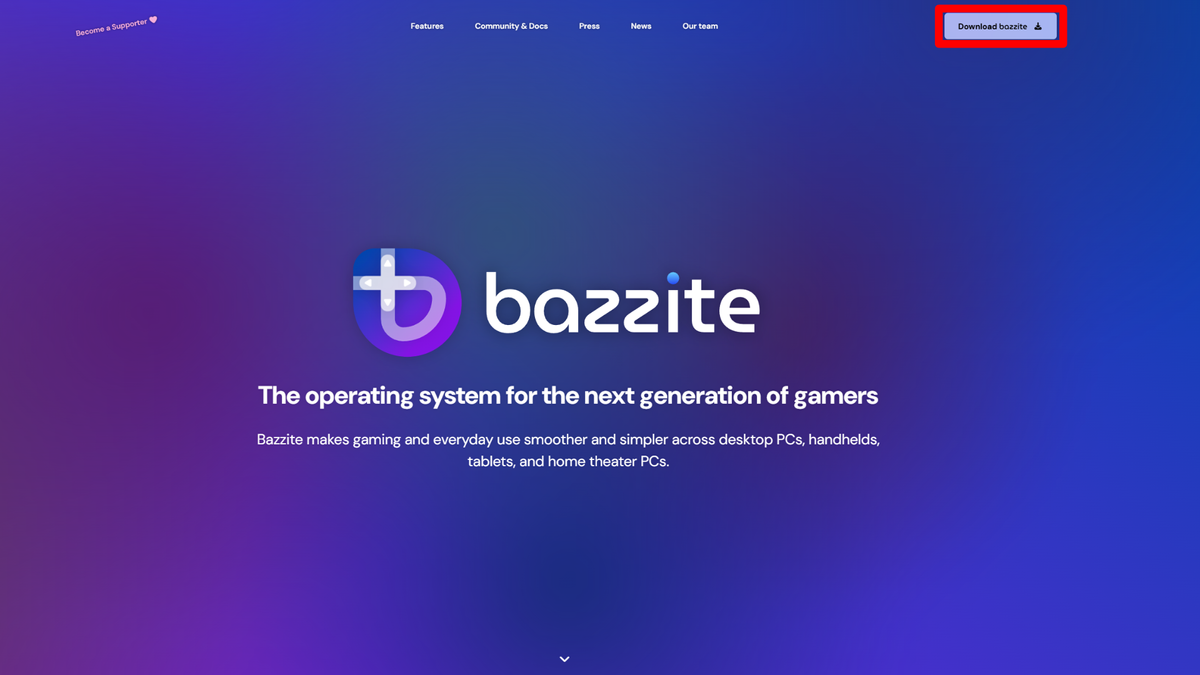Downloading Bazzite