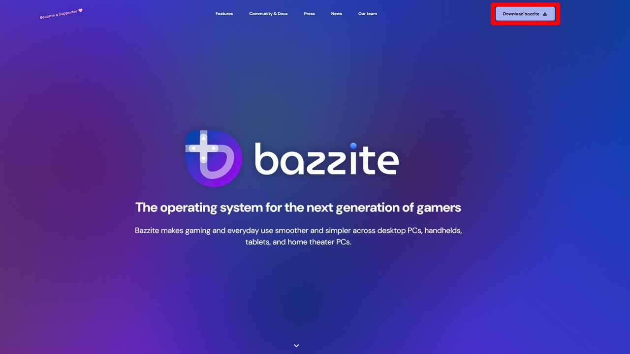 Downloading Bazzite