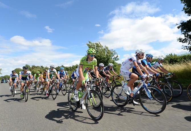 Peter Sagan (Cannondale) in the peloton.
