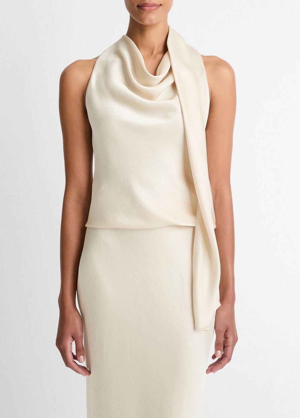 Satin Scarf Top