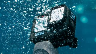 GoPro action camera in use