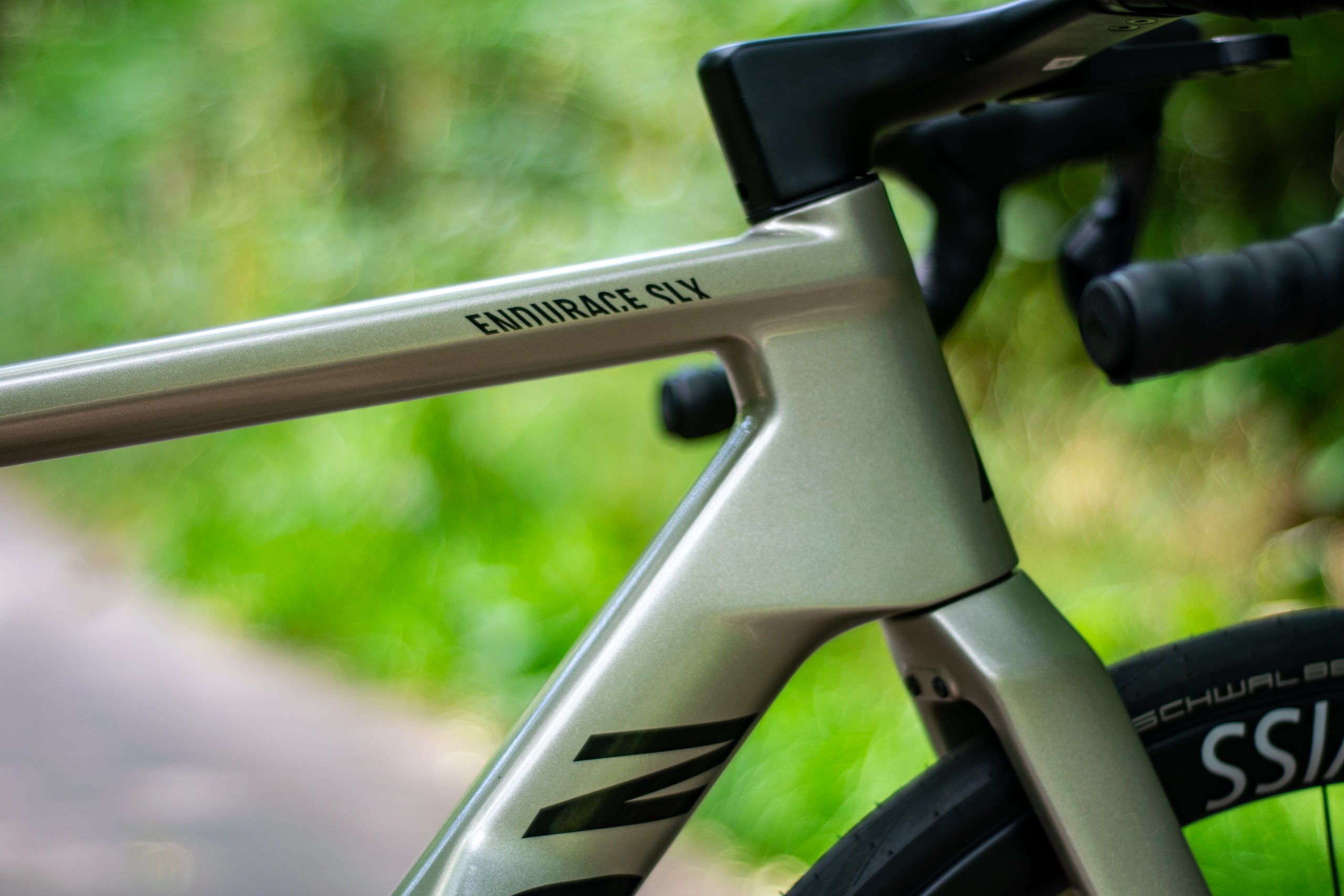 A Canyon Endurace CF SLX in a lane