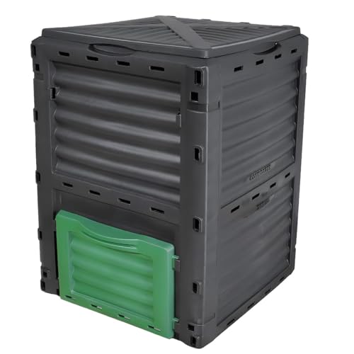 300l Composter Compost Bin Grass Eco Friendly Converter Debris Waste Garden Home