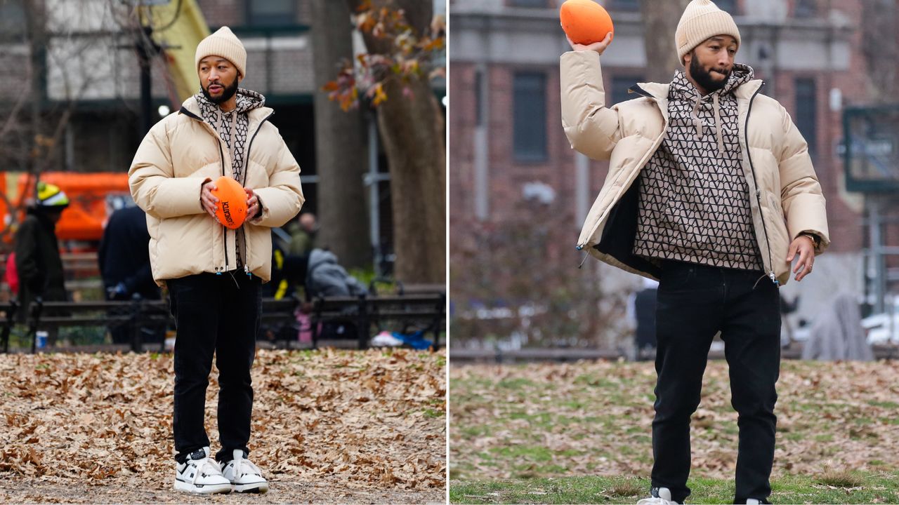 John Legend in NYC park