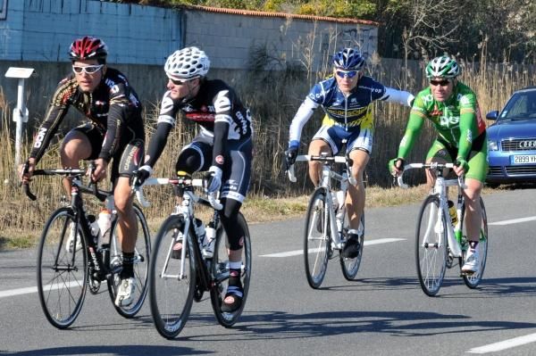 Diego Tamayo Martinez (Carmiooro NGC), Oscar Pujol Munoz (Cervelo Test Team), Johan Coenen (Topsport Vlaanderen) and Niko Eeckhout (An Post - Sean Kelly).