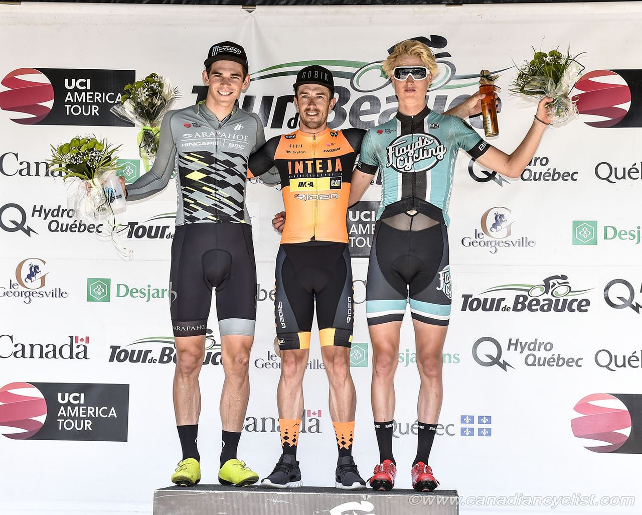 Stage podium: l to r - Brendan Rhim, Diego Milan Jimenez, Keegan Swirbul