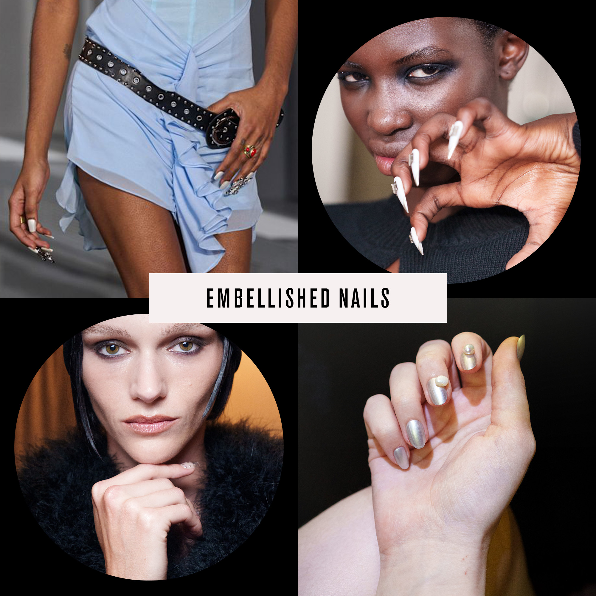 Embellished nails collage
