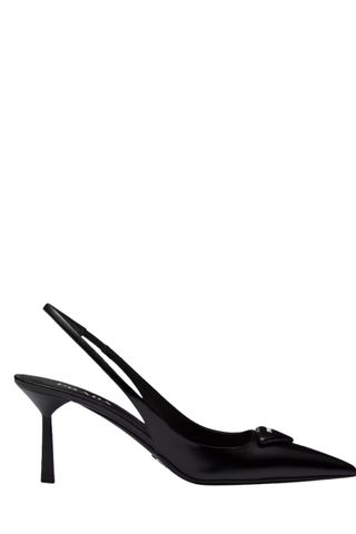 Prada Brushed Leather Slingback Pumps 75