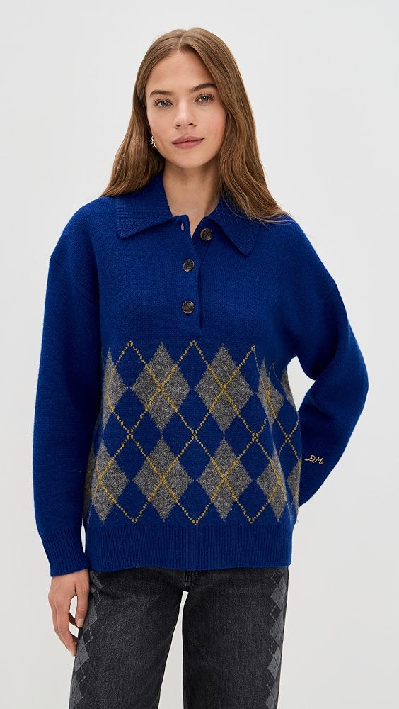 Damson Madder Saskia Slouchy Rugby Cardigan