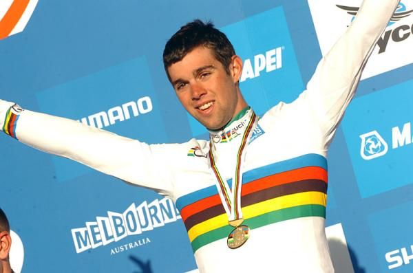 Australia's Michael Matthews celebrates his world championship.