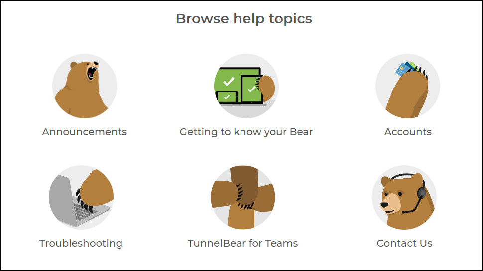 TunnelBear Support Site