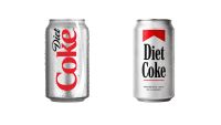 A mock-up of a Diet Coke can with Marlboro-style branding