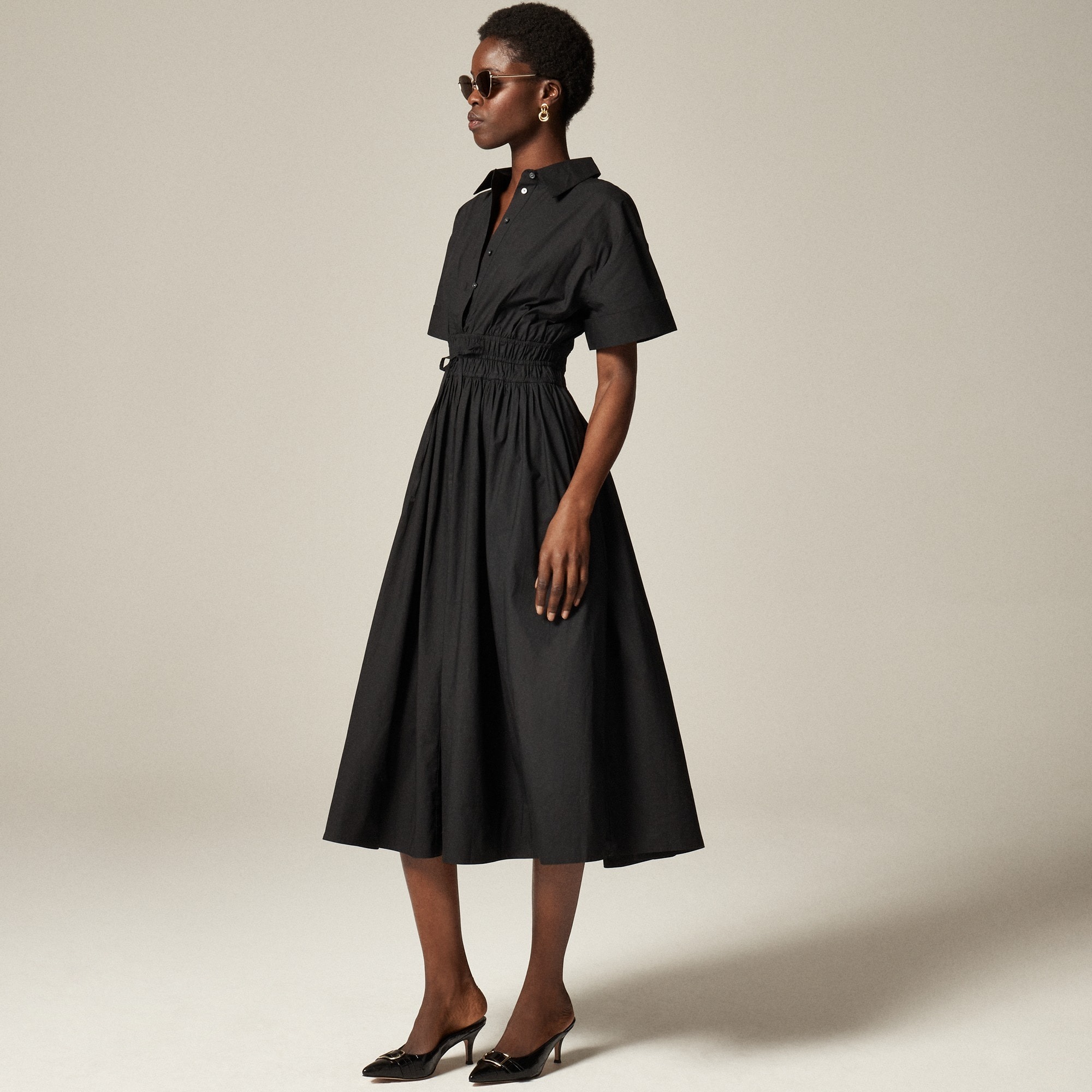 Cotton poplin maxi dress