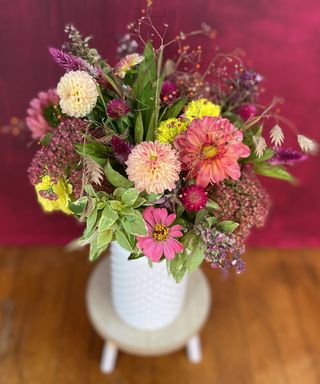 Floral arrangement by Dee Hall Goodwin of Mermaid City Flowers