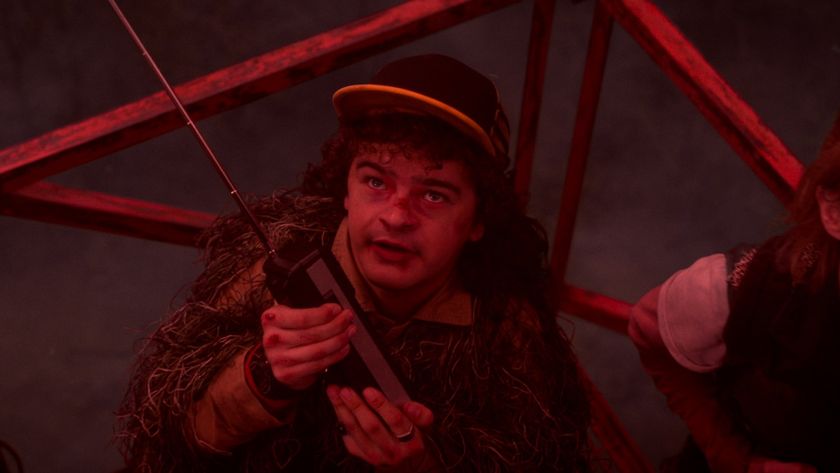 Dustin looking up at the Abyss in Stranger Things Season 5x08