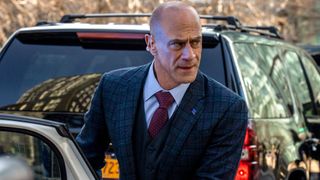 Christopher Meloni as Stabler getting out a car in Law & Order: Organized Crime season 3