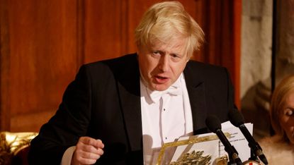 Boris Johnson speaks at the Lord Mayor’s Banquet 