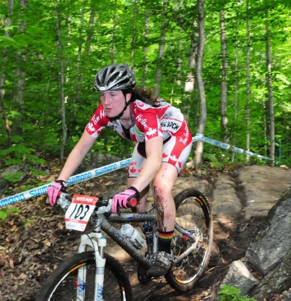 Anna Schappert riding the rocks to third place.