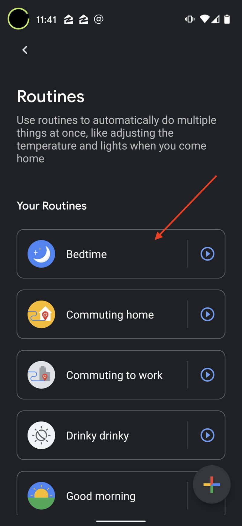 Bedtime Routine Step