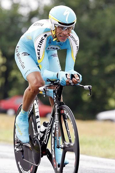 Andrey Kashechkin (Astana) did a brilliant ride and added to Astana's fortunes.