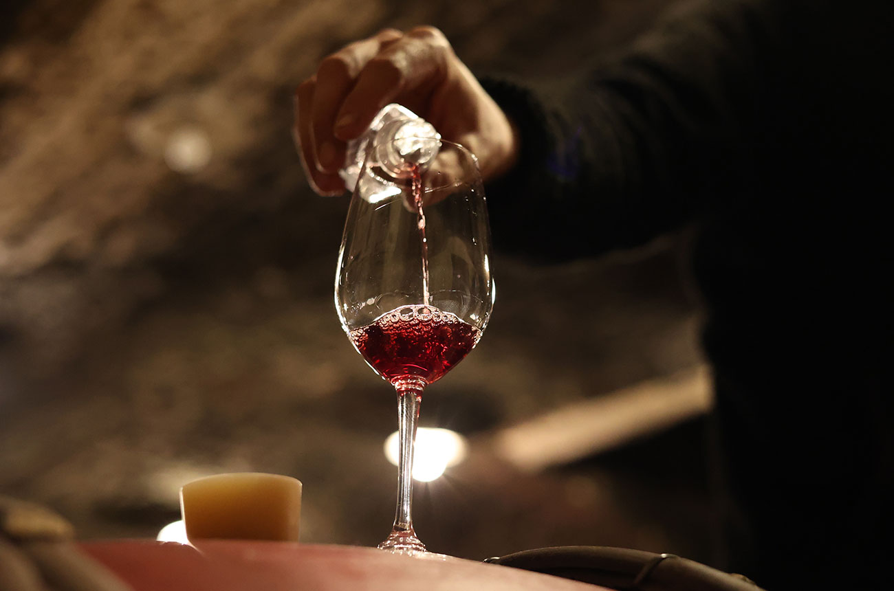 Tasting red wines during Burgundy 2024 en primeur