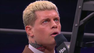 Cody Rhodes on the mic in AEW
