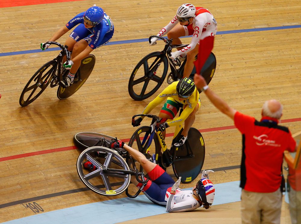 A crash in the keirin caught many out