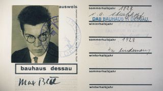 ax Bill’s Bauhaus student identification card