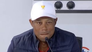Tiger Woods speaks at press conference