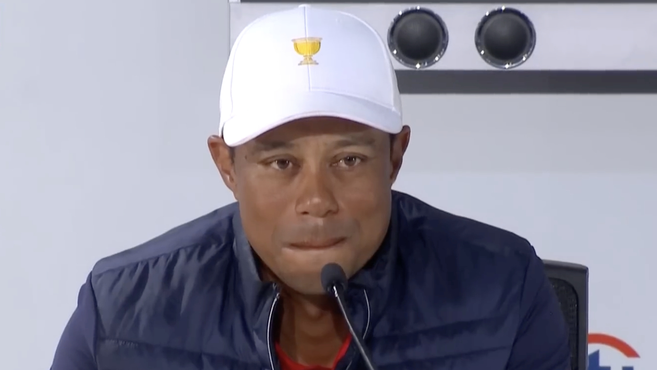 Tiger Woods speaks at press conference