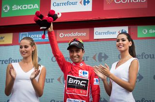 Darwin Atapuma in red after stage 4 at the Vuelta