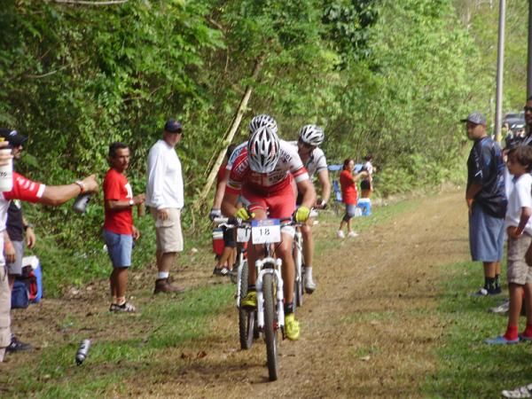 A racer on the six-plus kilometer course