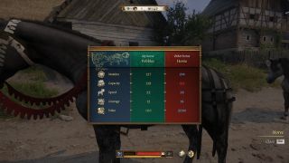 KCD 2 horse - Inspecting a mount