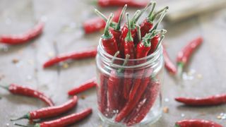 Chillies in a jar