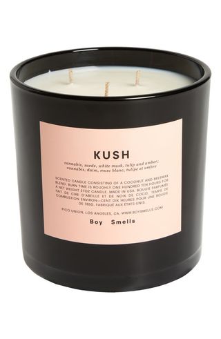 Boy Smells Kush Scented Candle on a white background