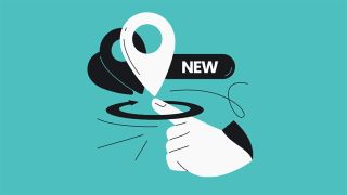 Surfshark Multi IP graphic. A hand is pointing at location markers