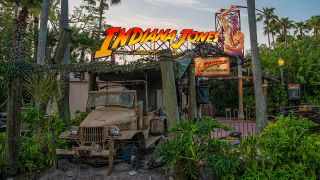 Indiana Jones Stunt Spectacular attraction entrance. 