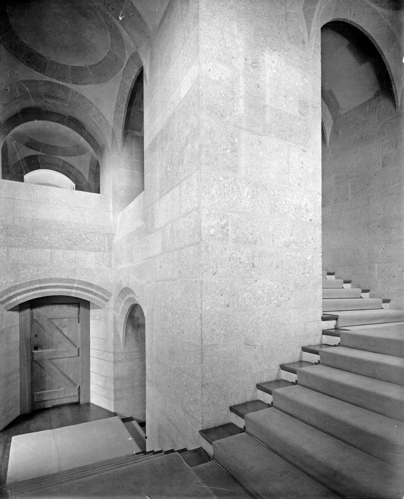 One of the Castle Drogo staircases, designed by Sir Edwin Lutyens.