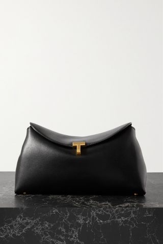 T-Lock Leather Clutch