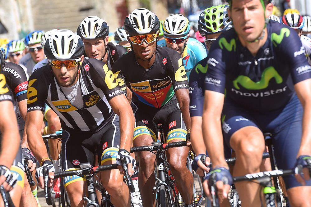 Natnael Berhane during stage 20.