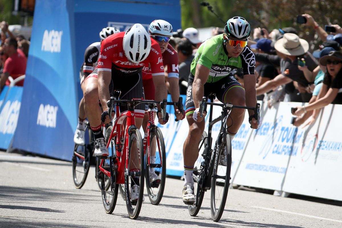 Peter Sagan wins the sprint but it's no repeat stage win as the breakaway stays away
