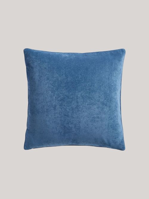 Blue Soft Velour Cushion