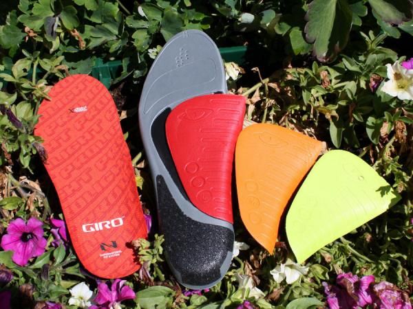 Giro incorporates arch support into the insole instead of the outsole, saying it offers a more customisable fit.