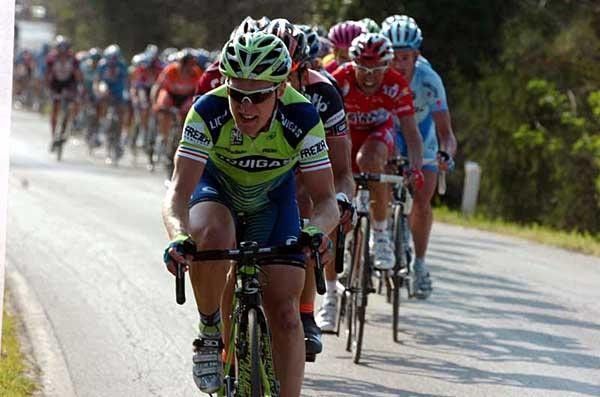 Enrico Gasparotto (Liquigas) shows his oncoming form