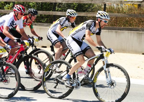 Derek Zanstra (Scott-3Rox Racing} becomes the pacesetter