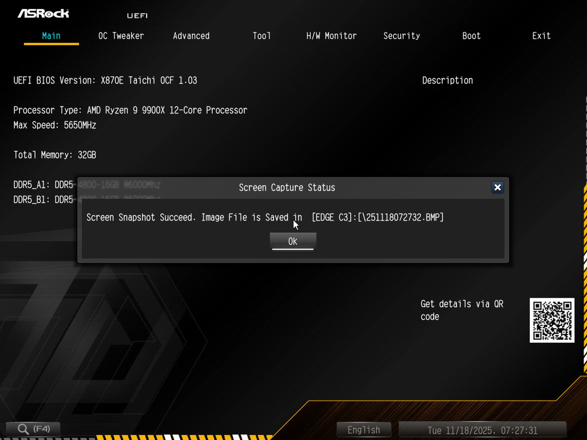 ASRock X870E Taichi OCF - BIOS