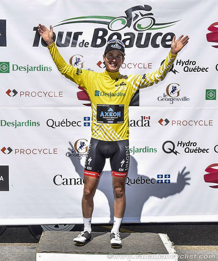 Race leader Gregory Daniel (Axeon Hagens Berman)